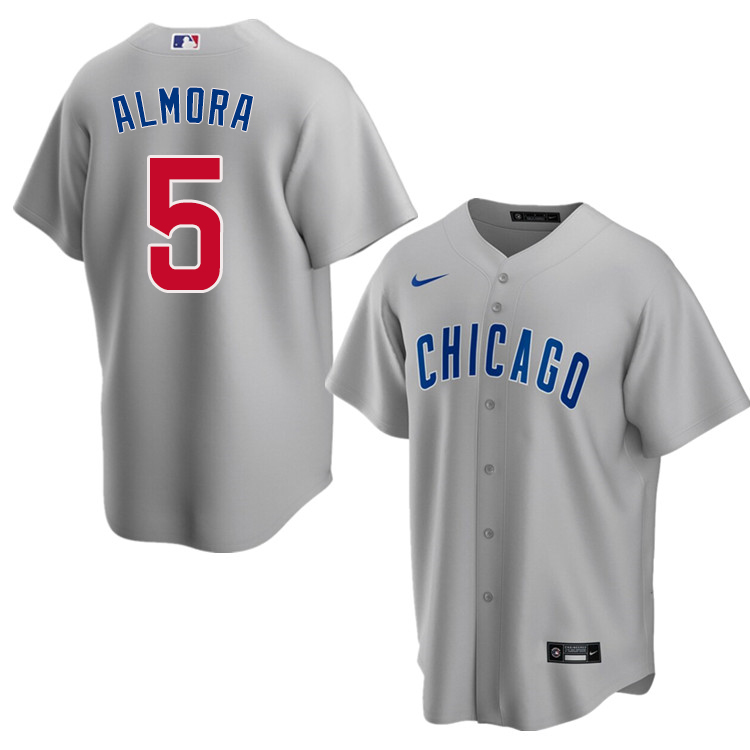 Nike Men #5 Albert Almora Chicago Cubs Baseball Jerseys Sale-Gray
